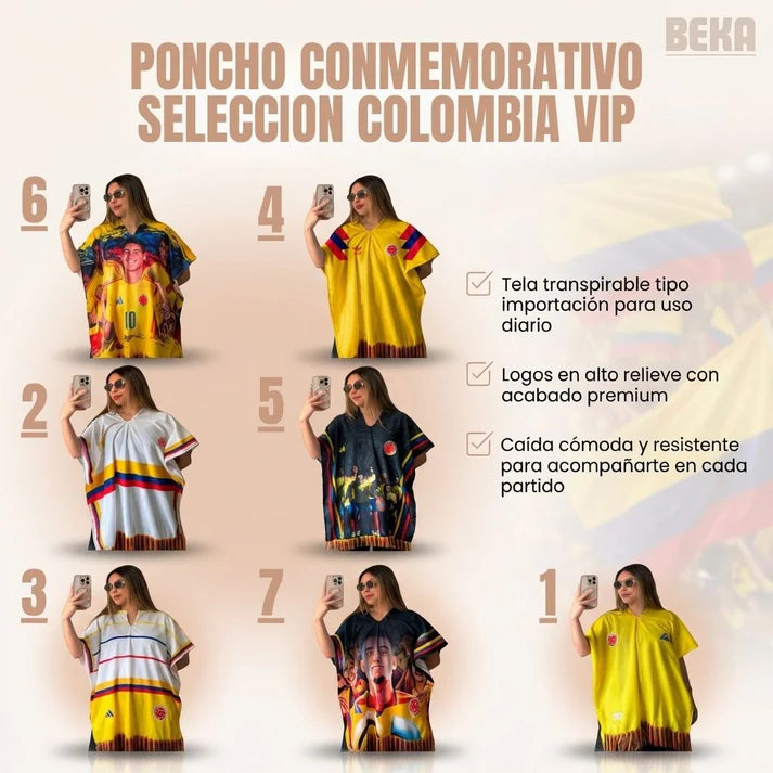 Combo Tricolor: Poncho + Sombrero Vueltiao