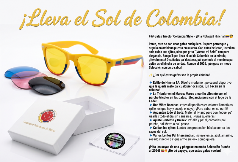 Gafas Tricolor Colombia Style